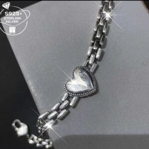 Sterling Sterling 925 Silver Heart Bracelet